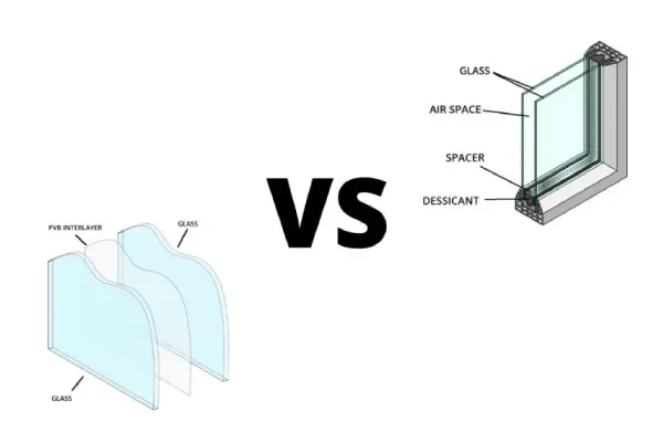 تفاوت شیشه دو جداره با شیشه دو لایه